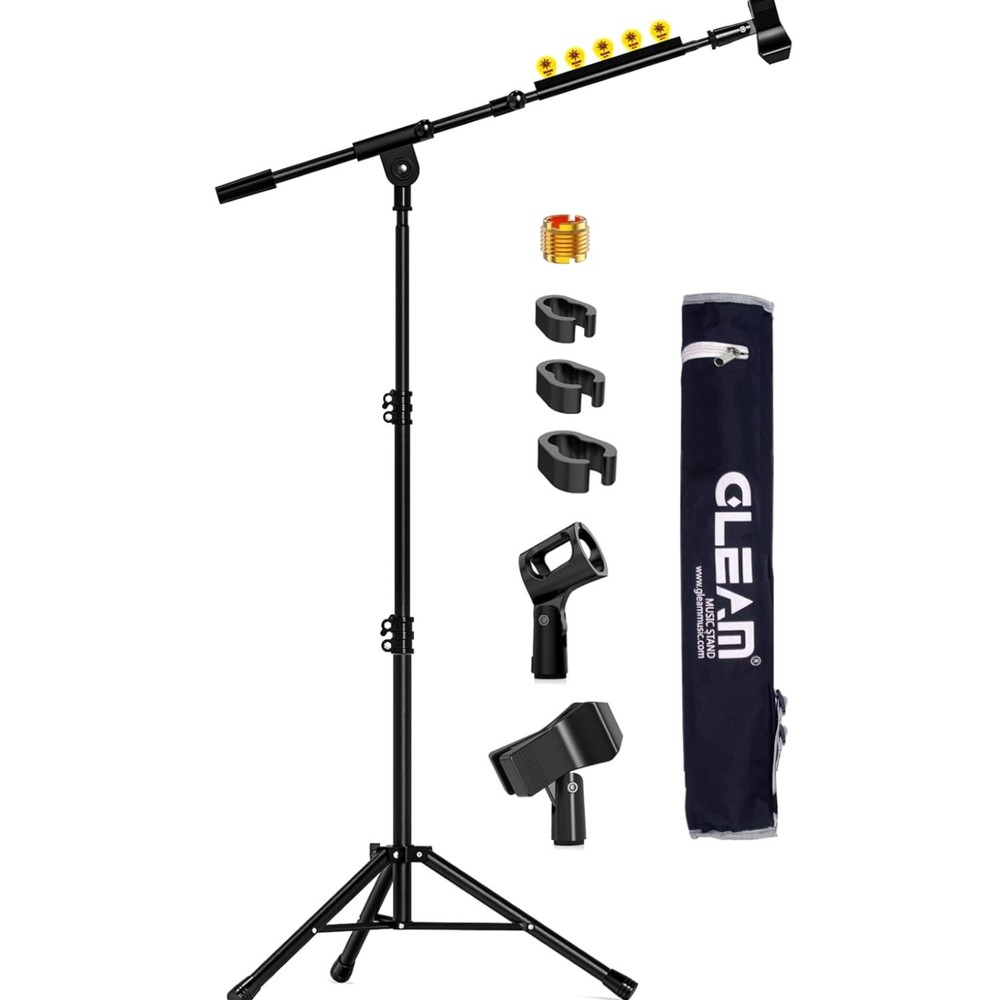 Microphone Stand for Light Microphone less than 1 LB – Tripod Boom Arm Mic St…
