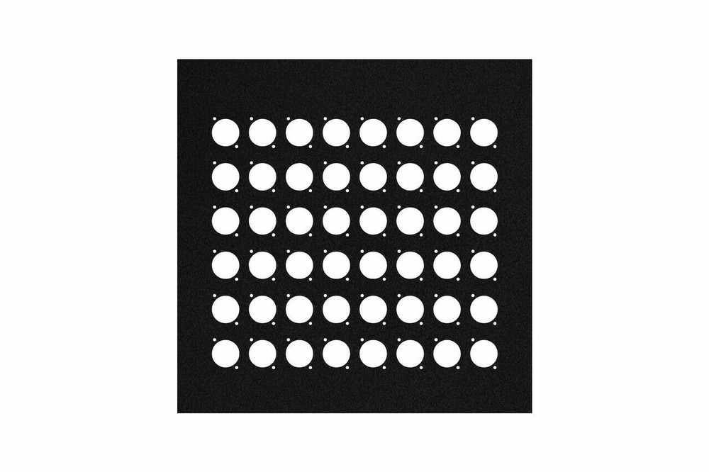 12-inch Flat Metal Wall Panel with 48 Connector D-Series Holes by Elite Core