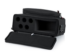 Gator GM-5W Padded Nylon Carry Bag; Holds Five (5) Wireless Microphone Systems