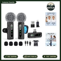 Ultimate USB-C Wireless Microphone Kit with Windscreen & Rechargeable Design