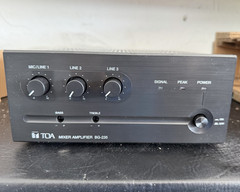 TOA BG-235 55W 3-Channel Mixer Amplifier Black Manual Mute RCA In/Out