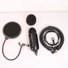 Blue Yeti A00121 888-000296 Condenser Microphone w/ Shock Mount TESTED Black USB