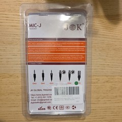 J K Mic-J Headset Headworn Single Earhook T4