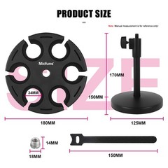 Multi Microphone Holder, Wired and Wireless Mic Holder for Stand, Hold Up to …