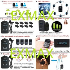 EXMAX EXD-101 2.4G Wireless Tour Guide Monitoring System for Translation Trip
