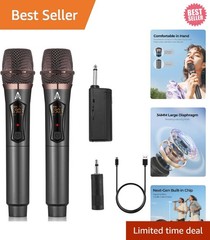 Omnidirectional Wireless Microphone System – 200ft Range, Perfect for Performers