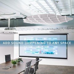 VIVO White Acoustic Ceiling Waffle Panel, PP-CW01W 45.7″ x x 5.1″,