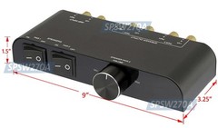 2-Way Home Audio Speaker Splitter Switch | Volume Control │Max 120Watt Output