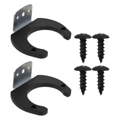 2Pcs Durable Microphone Hanger Hooks Black Silicone Iron for Mic Storage