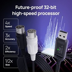 High-Speed USB MIDI Cable with Filter and Mapper – 6.5ft Plug & Play Interface