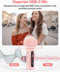 USB C Lavalier Microphone Wireless Mini Mic for Type-C Android Phone/Tablet/Pc