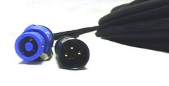(LS10) 32 Ft(9.75M) Siamese -3 Cond AC Edison to Power Con & Audio Combo Cable