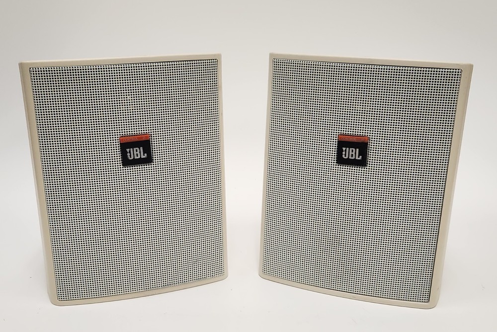 [PAIR] White JBL Control 25 Professional Speakers – Tested & Working