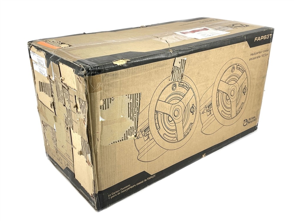 NEW Atlas Sound Pair of FAP63T-W 6.5″ Coaxial In-Ceiling Speakers – White