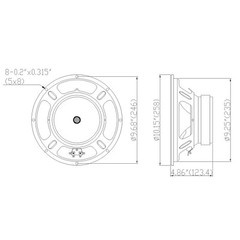 Sound Town 10” 200W Steel Frame Replacement Woofer (STLF-10VS)