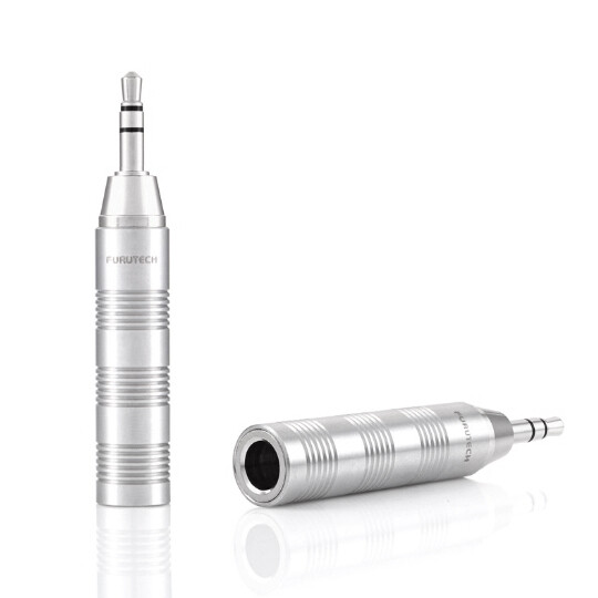 1x Furutech F 35(R) Plug Rhodium Adapter 6.3mm female to 3.5mm male stereo