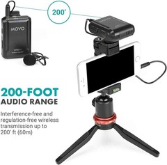 Omnidirectional Wireless Lavalier Mic System – Ideal for Filmmakers & Vloggers