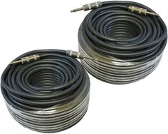NEW 2 PACK LOT PAIR 100 ft FOOT 1/4 PRO PA DJ AMP TO SPEAKER CABLE 14 Ga GAUGE