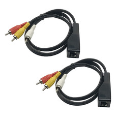 Seadream 2 Pack 80Cm 3 RCA to RJ45 Balun Component Video and Audio Extender over