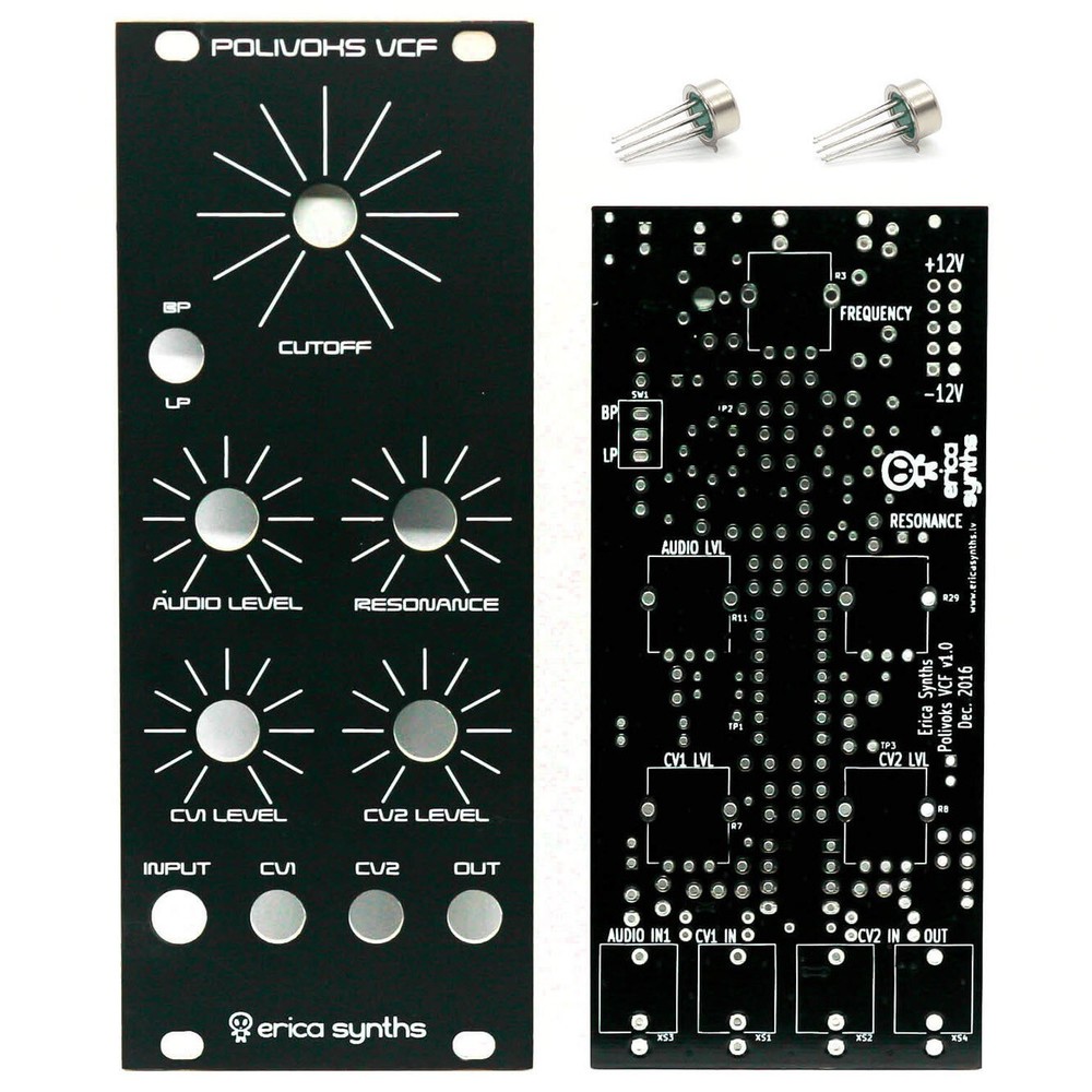 Erica Synths Polivoks VCF PCB, Panel & K140UD12 ICs – Eurorack Filter PCB Set