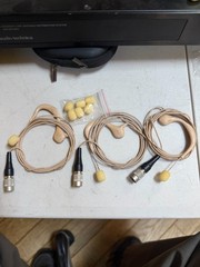 AUDIO TECHNICA 893-TH-CW micro earset omni condensor mirophones. Set of three