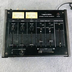 Vintage Realistic Mixer 32-1200C Stereo Audio DJ Mixing Console Parts or Repair