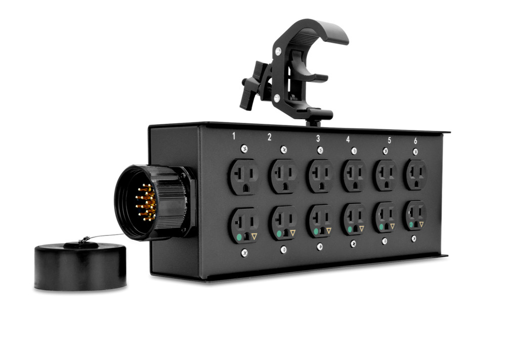 Soco 19pin Male Stage Truss Multi-Outlet Power Distribution w / 12 Edison Female