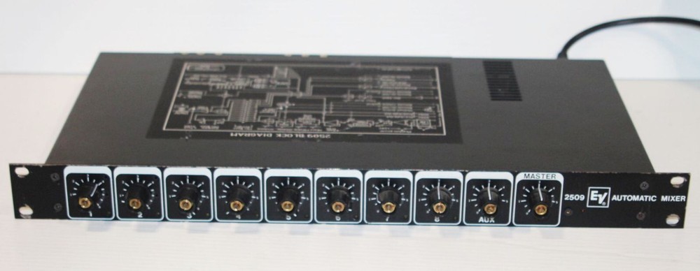 Electro Voice EV 2509 Automatic Mixer Rack Mount Pro Audio Mixing 8 Ch Mics