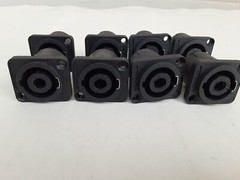 8X Neutrik NL4MP 4 Pole Speakon Connector Chassis Panel Mount Speaker Terminal