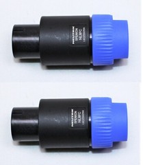 (2) Two Genuine NEUTRIK NL8FC Female 8 Pole Original SpeakON Cable Connector