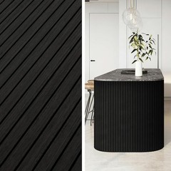 3D Wooden Acoustic Wall Panels Sound Absorption Decorative Slats Easy Peel Stick