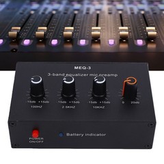 Microphone Preamplifier Compact Adjustable Gain For Studio Use Black Recommended