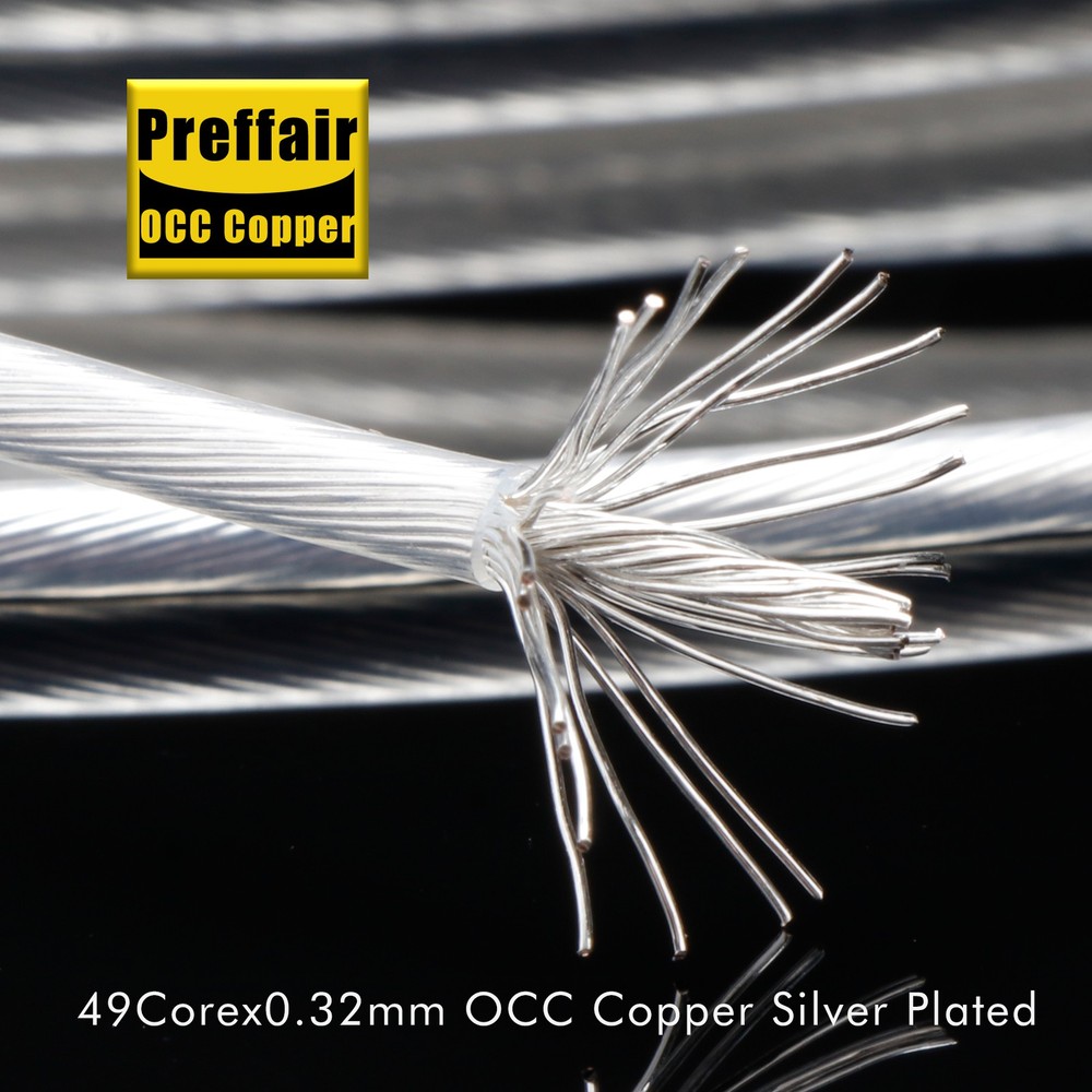5M Silver Plated OCC Wire Copper Cable For HiFi Amplifier Headphone Speaker