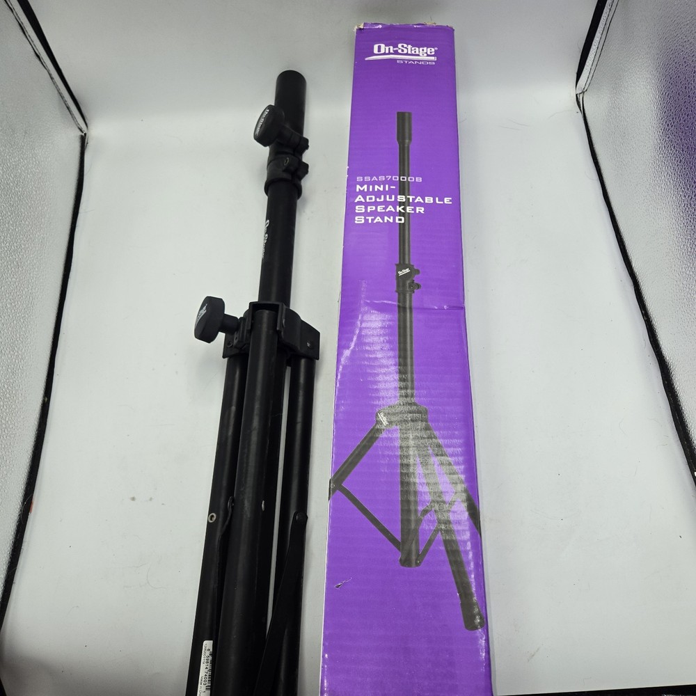 On-Stage Stands SSAS7000B Mini Adjustable Speaker Stand open box