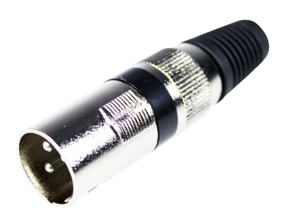 6 Pack XLR Connector Male with Cable Protector Black