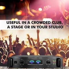 Technical Pro 6000 Watt 2-Channel Stereo Power Amplifier for Home Speaker System