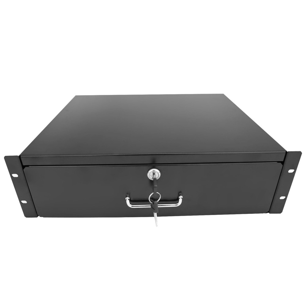 GlobalRack 3U Server Rack Drawer,Cabinet Drawer，18″ Depth, 3U18″, BLACK