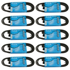 10 Pack 6 FT Foot Feet DMX 512 3 P Pin XLR Data Signal Transfer Cable Patch Cord
