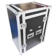 DJ Rack Road Case Slant Mixer Top DJ Table 16U Three-Door Aviation/Flight Case