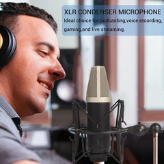 Condenser Microphone XLR Large Diaphgram Professional Recording Cardioid Microph