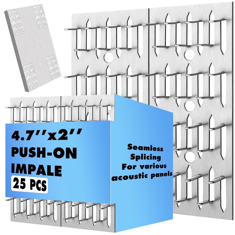 25 Pcs Push-on Impaler Wall Mounting Clips Surface Mount Impaler Clips, Acous…