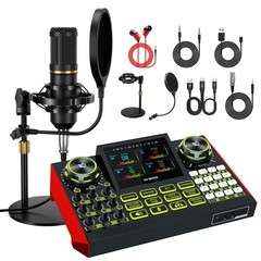 G9 Podcast Microphone Bundle with Live Sound Card Audio Mixer, Podcast Equipment