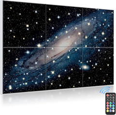 Acoustic Panels, Self-Adhesive Soundproof Wall Art Painting with Fiber Optic Sta