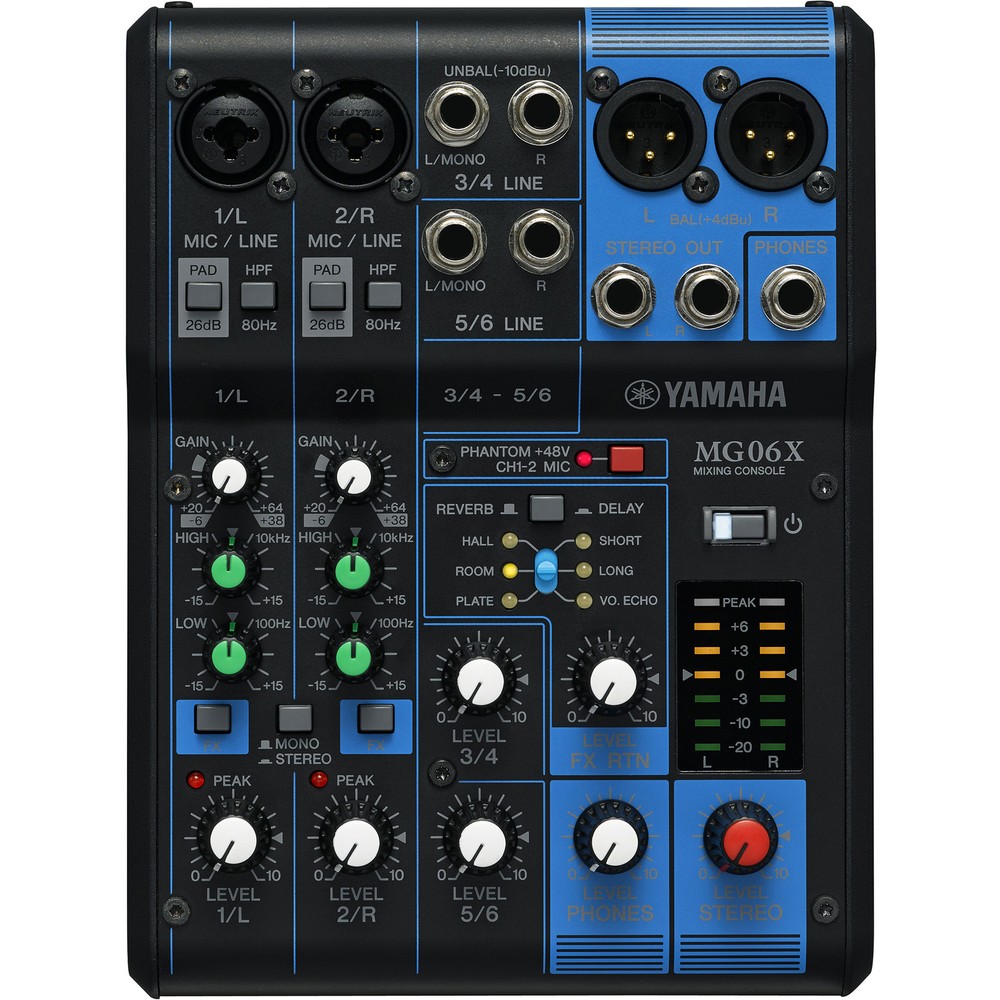 Yamaha MG06x 6-Input Stereo Mixer with Effects