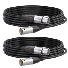 10FT XLR Cable, 2 Pack Microphone Cable XLR Male to Female Balanced Microphon…
