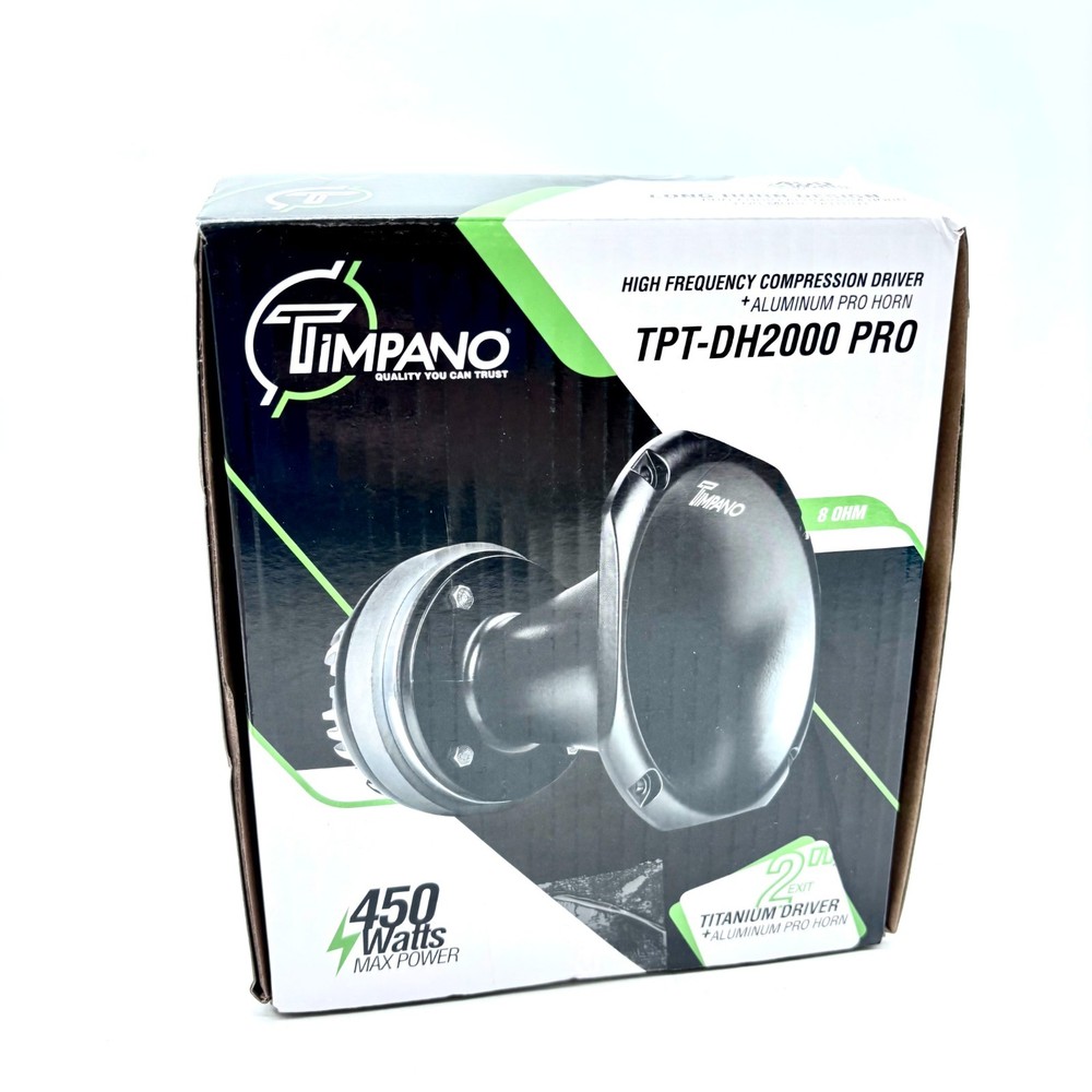 Timpano 2″ Exit Compression Driver Horn 450 Watts Max Power 8 Ohm TPT-DH2000 PRO