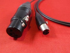 3 Ft MOGAMI 2697 TINY XLR FEMALE (TA3F) to NEUTRIK XLR FEMALE CABLE.