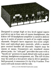 Vintage Multi Channel Headphone Amplifier 4 Stereo Input Solid State Mixer Works