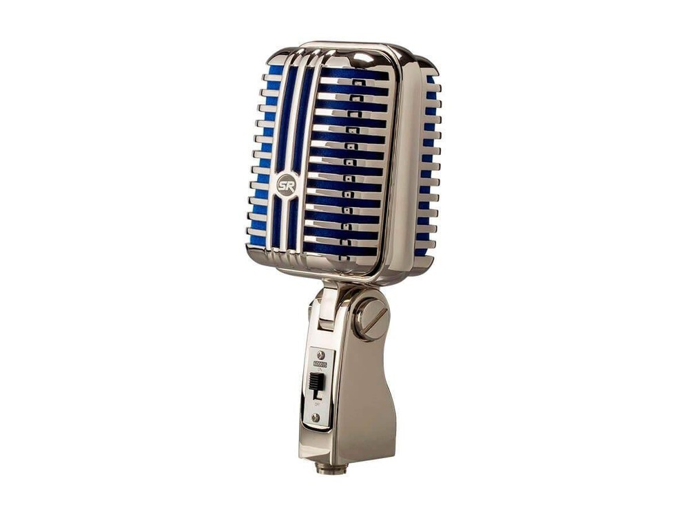 Monoprice Memphis Blue Classic Dynamic Microphone – Large, Silver