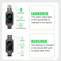 Dynamic Microphone UHF Wireless Microphone Converter XLR Transmitter & Receiver